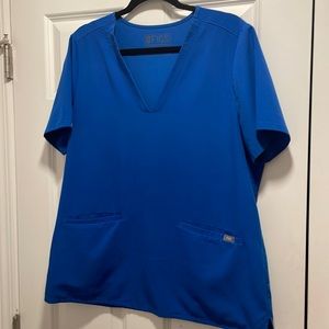 Figs casma scrub top- royal blue